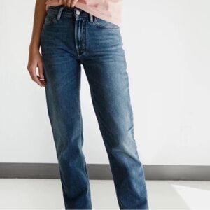 Acne Studios Slim Straight Jeans | Medium Dark Blue Wash | Size 28 (Estimated)